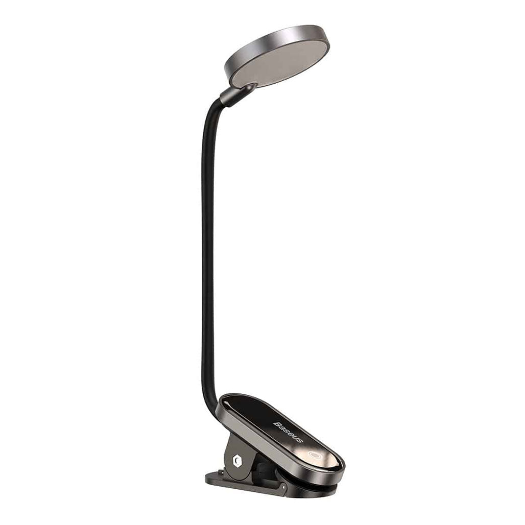 A Photo Of Baseus Comfort Reading Mini Clip Lamp - Dark Gray, 3W, 400mAh Battery