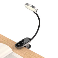 A Photo Of Baseus Comfort Reading Mini Clip Lamp - Dark Gray, 3W, 400mAh Battery
