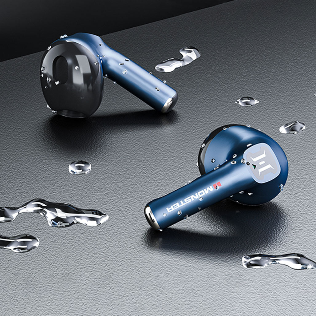 A Photo Of Monster XKT10 Bluetooth Earphones - Wireless Gaming Headphones with Active Noise Cancellation, Waterproof, Bluetooth 5.2
