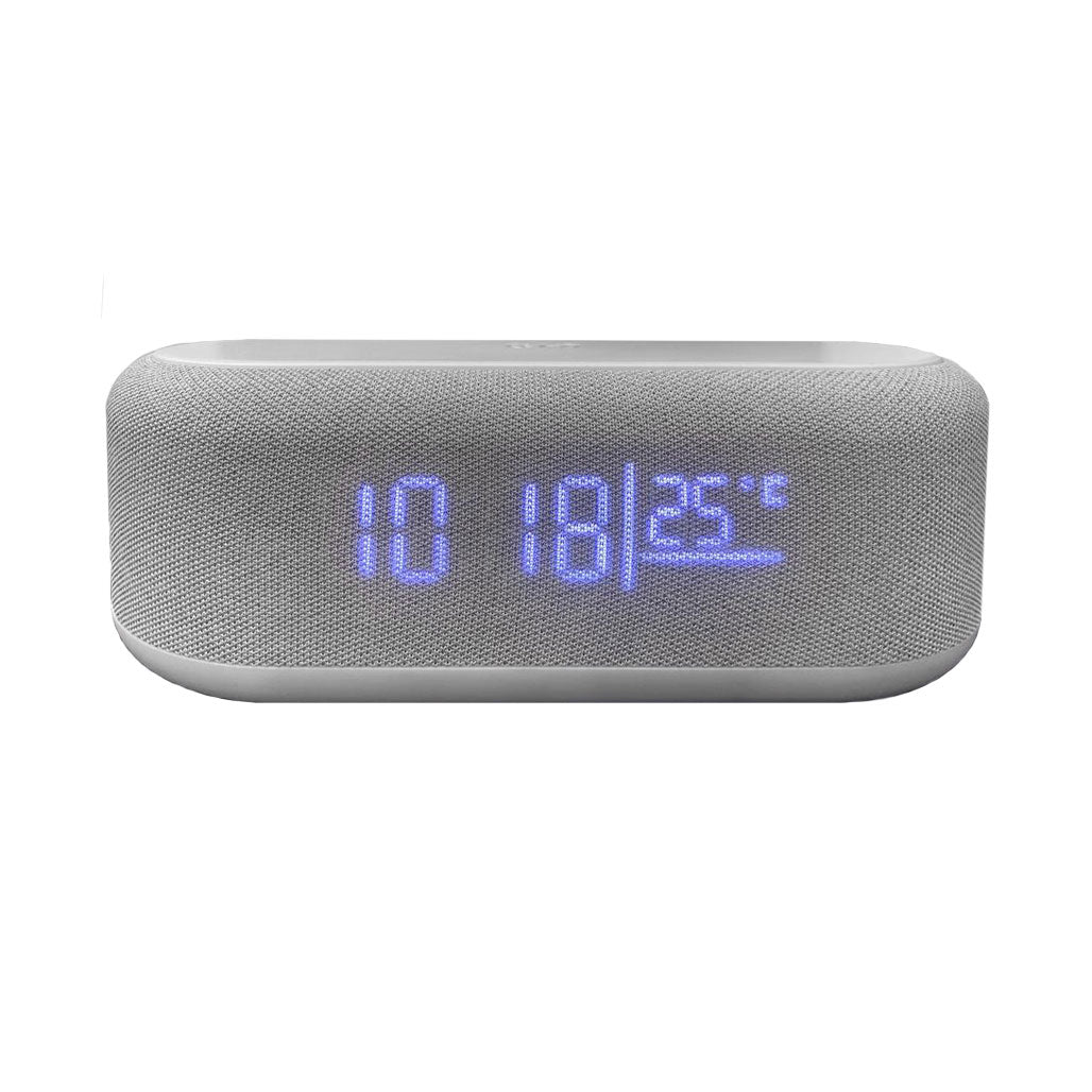 A Photo Of 4-in-1 Wireless Charger with LED Light - Mood Lamp, Clock, and Fast Charging Station