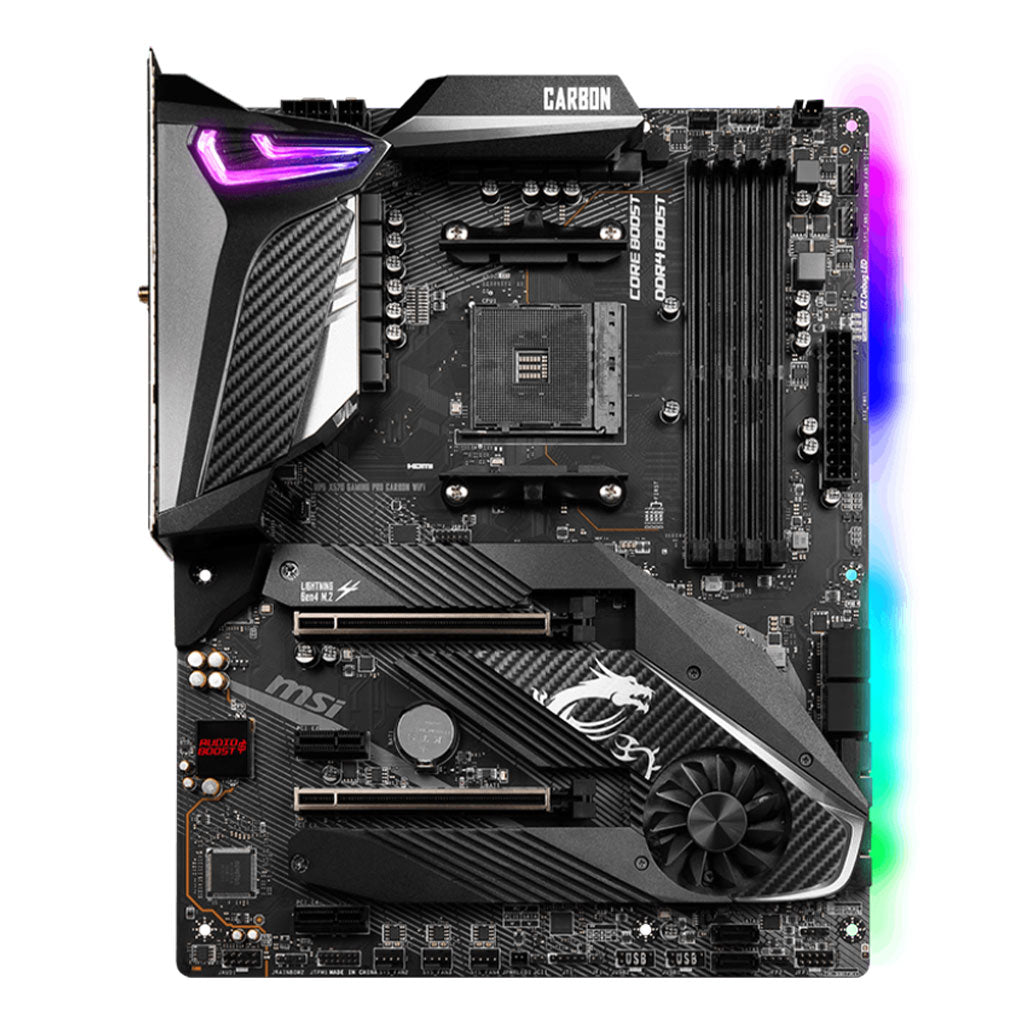 A Photo Of MSI MPG X570 Gaming Pro Carbon WIFI Motherboard - 911-7B93-013 | Advanced ATX Gaming Board with RGB and Wi-Fi 6