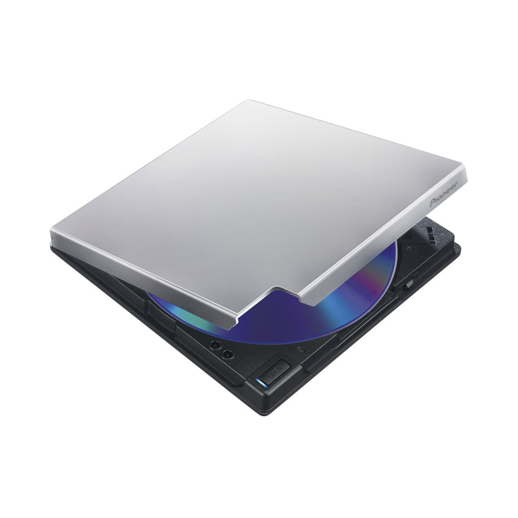 A Photo Of Pioneer BDR-XD07TS 6x Slim Portable USB 3.0 BD/DVD/CD Burner. Supports BDXL™ And M-Disc™ Format. Super Lightweight. USB Bus Powered.
