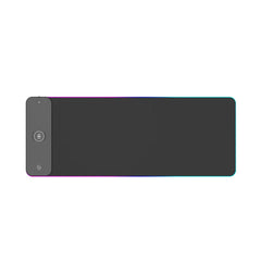 A Photo Of Porodo RGB Gaming Mouse Pad With 15W Fast Wireless Charger - Black