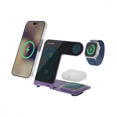A Photo Of Porodo 3-in-1 Dual Coil Wireless Charging Dock
