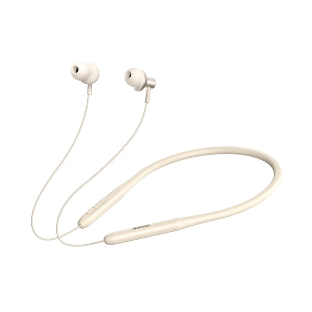 A Photo Of Baseus Bowie P1x Neckband Wireless Earphones - Bluetooth 5.3, IPX4 Waterproof, 25-Hour Battery Life, Ultra-Low Latency - White