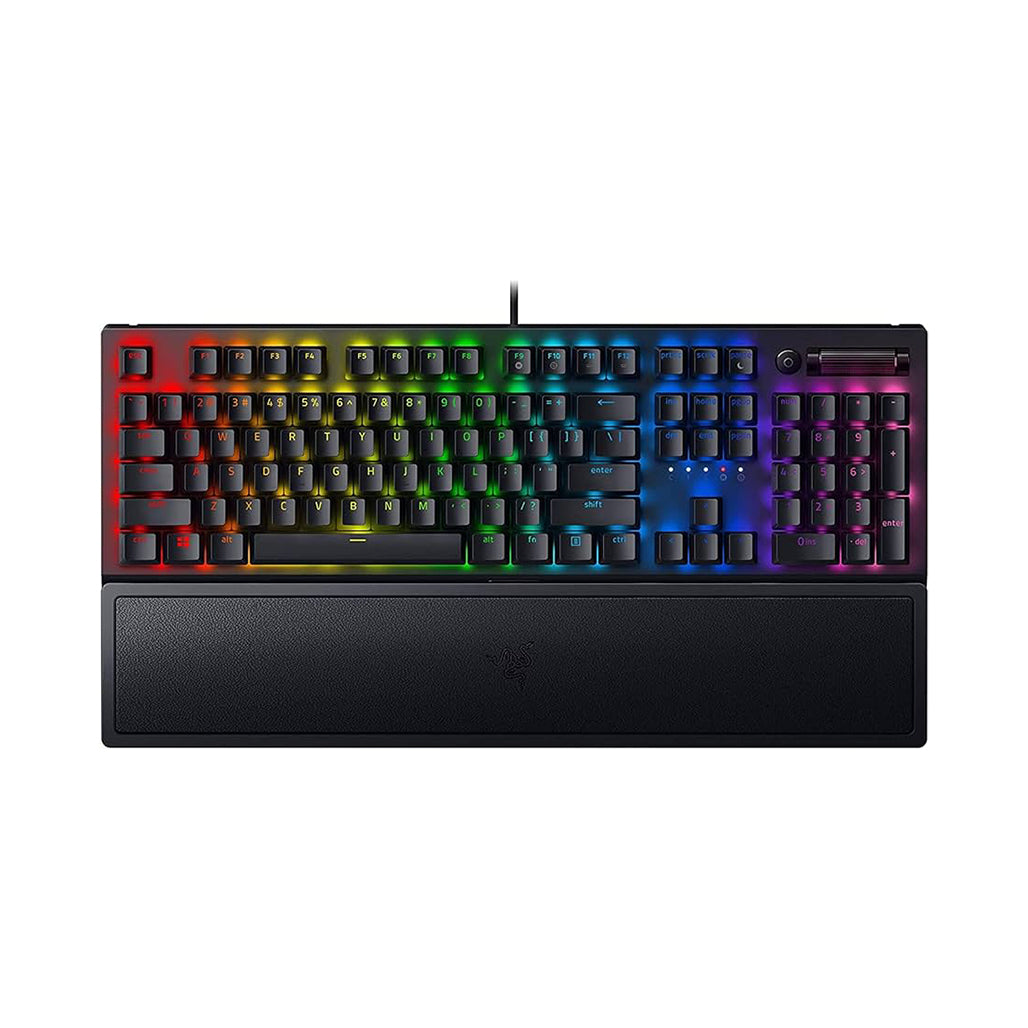 A Photo Of Razer BlackWidow V3 - Wired Full-Size Mechanical Gaming Keyboard | Yellow Switches, RGB Backlighting