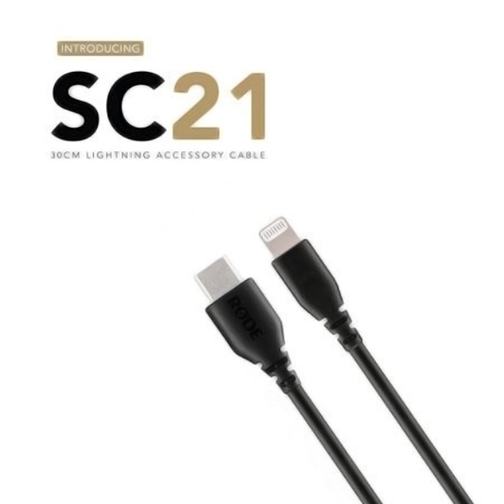 A Photo Of Rode SC21 30cm USB-C to Lightning Cable – High-Quality MFi-Certified Accessory