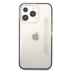 A Photo Of AMG PC Transparent Hard Case With Black Matte TPU Rim For iPhone 14 Pro