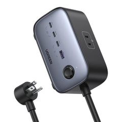 A Photo Of UGreen DigiNest Pro 100W USB-C Power Strip – 6-in-1 GaN Charger with 2 AC Sockets and 3 USB Ports