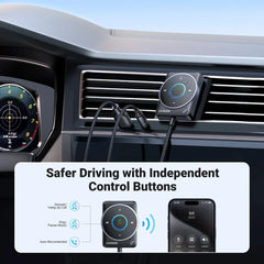 A Photo Of Ugreen Aux Bluetooth 5.4 Adapter For Car