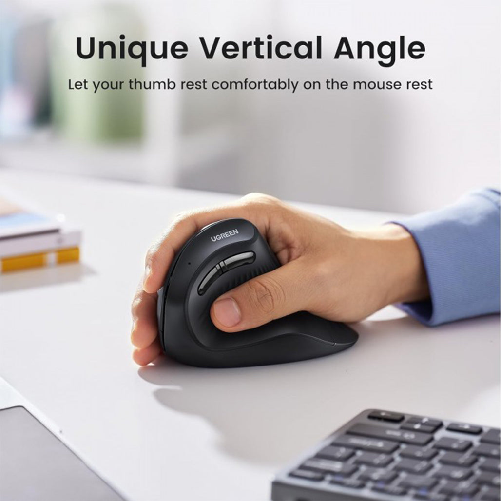 A Photo Of UGreen 25444 Vertical Mouse Wireless Ergonomic Mouse