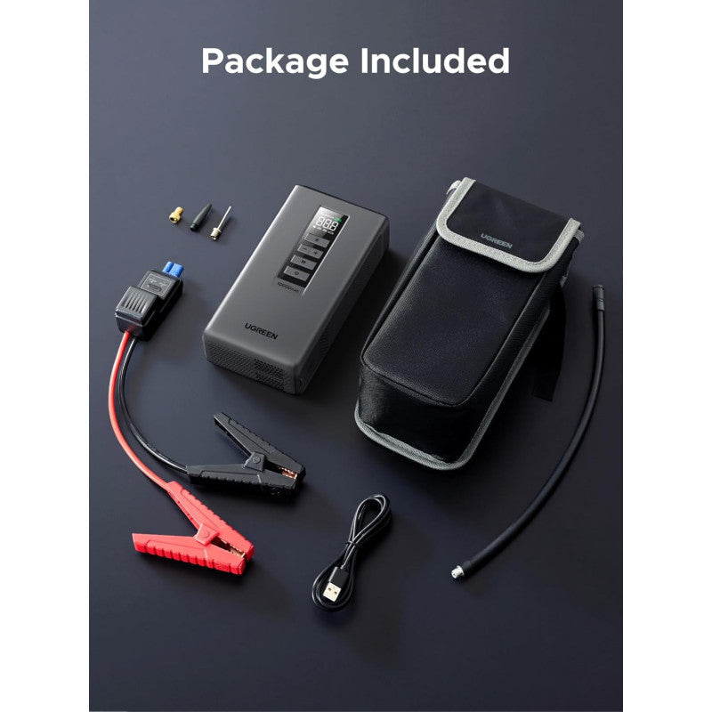 A Photo Of UGREEN ES703 3-in-1 Emergency Roadside Tool – 1000A Car Jump Starter, 150 PSI Tire Inflator & 10000mAh Power Bank - 35978