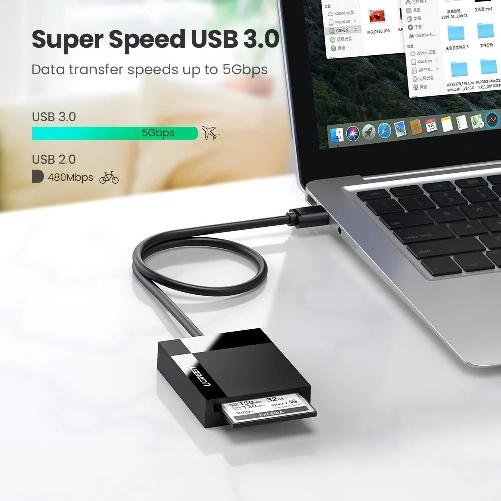 A Photo Of UGREEN 4-in-1 USB 3.0 SD/TF Card Reader – USB-A Multi Card Adapter
