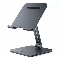 A Photo Of UGreen LP134 Foldable Metal Tablet Stand - Grey | Adjustable Aluminum Holder for Tablets and Smartphones