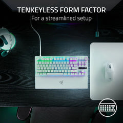 A Photo Of Razer Huntsman V3 Pro Tenkeyless - US - Black | RZ03-04980100-R3M1 - Advanced Mechanical Gaming Keyboard with Analog Optical Switches