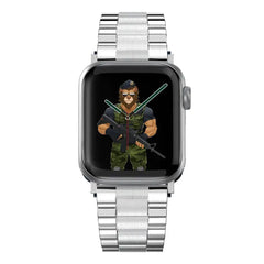 A Photo Of Green Lion Metalic Grande Acero Correa Bracelet  For Apple Watch 42mm/44mm/45mm