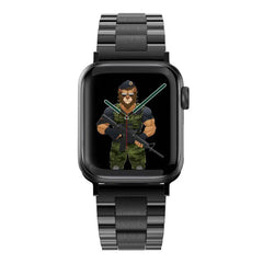 A Photo Of Green Lion Metalic Grande Acero Correa Bracelet  For Apple Watch 42mm/44mm/45mm