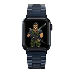 A Photo Of Green Lion Metalic Grande Acero Correa Bracelet  For Apple Watch 42mm/44mm/45mm