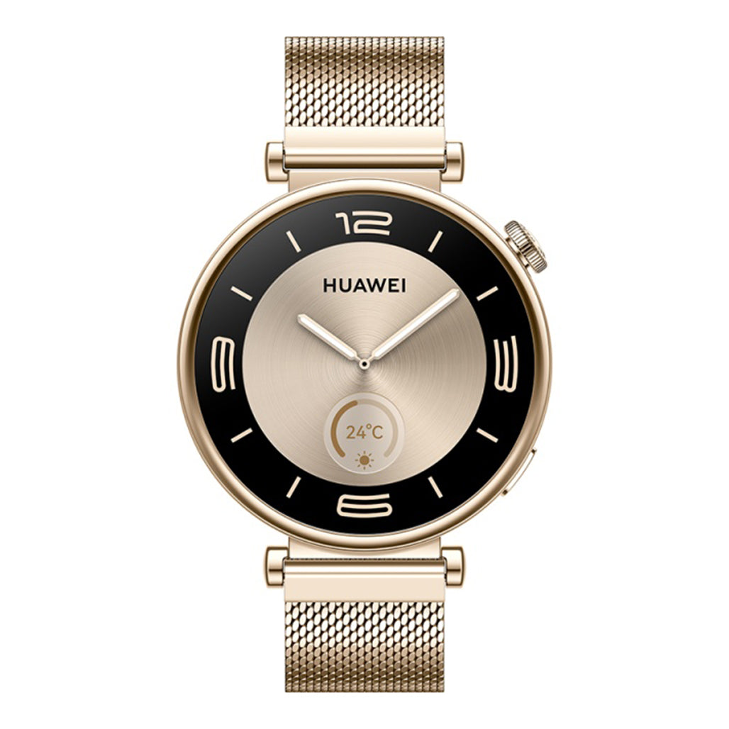 A Photo Of Huawei Watch GT 4 41mm Light Gold Milanese Strap - Premium AMOLED Smartwatch with Advanced Fitness and Health Features