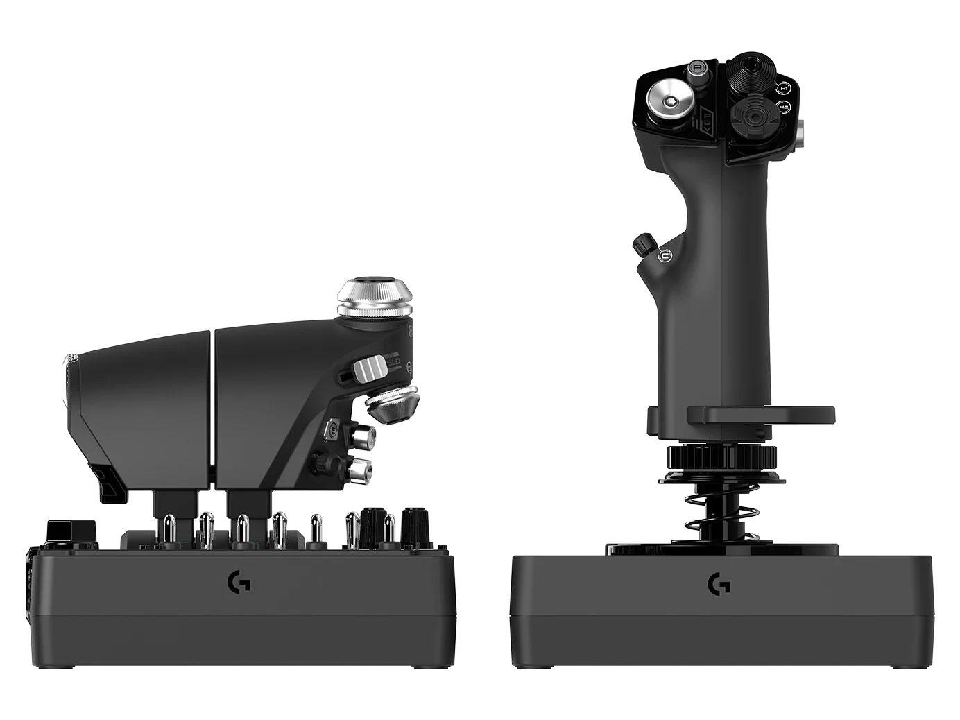 A Photo Of Logitech 945-000059 X56 H.O.T.A.S. RGB Throttle and Stick Simulation Controller - Advanced Military-Grade Flight Control